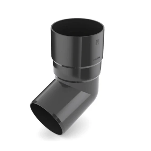 BRYZA PVC grafitowy - Kolano / wylewka 63mm (kąt 67,5°)