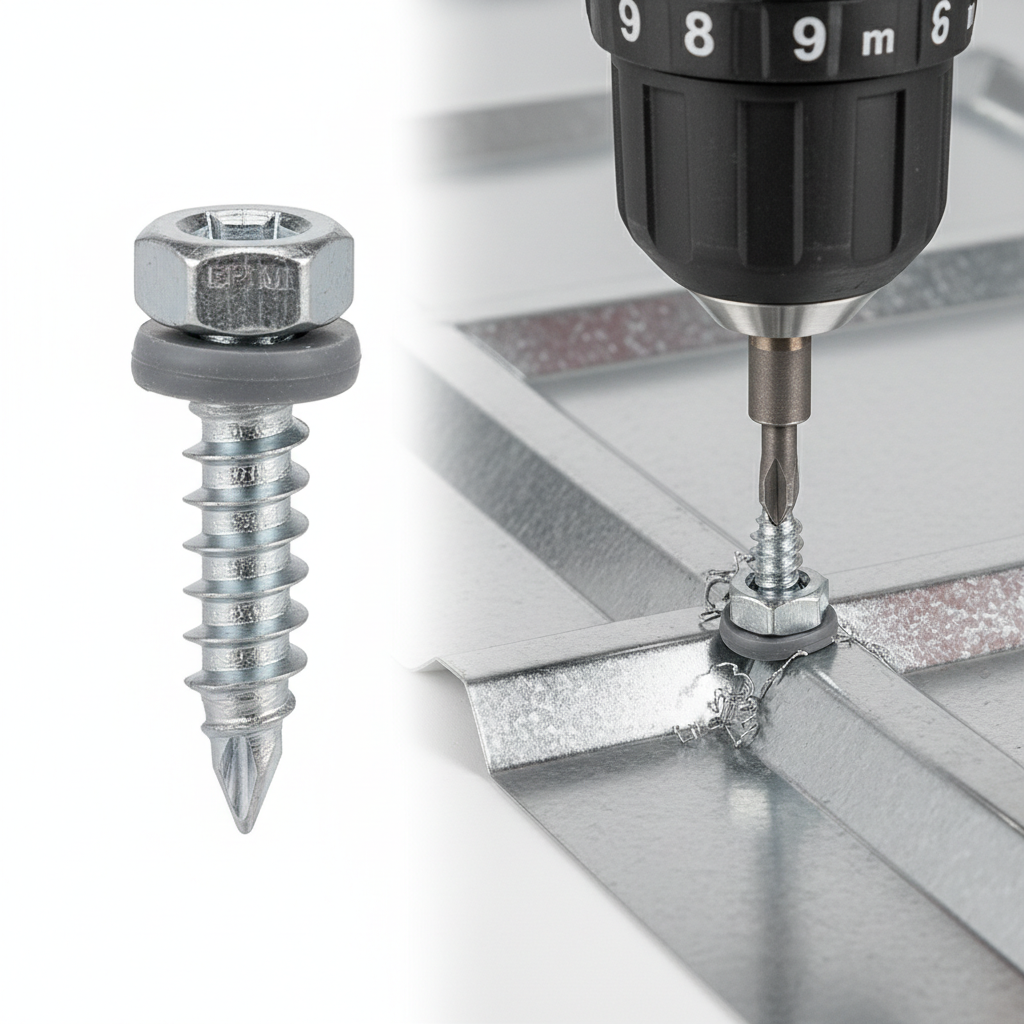 Wkręty samowiercące HEX z podkładką 4.8×19mm GT3 do stali do 3mm (op. 250 szt.)