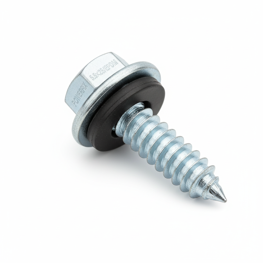 Selbstbohrende Sechskantschrauben mit Unterlegscheibe 5.5x25mm GT5 für Stahl bis 5mm (VE 250 Stk.)