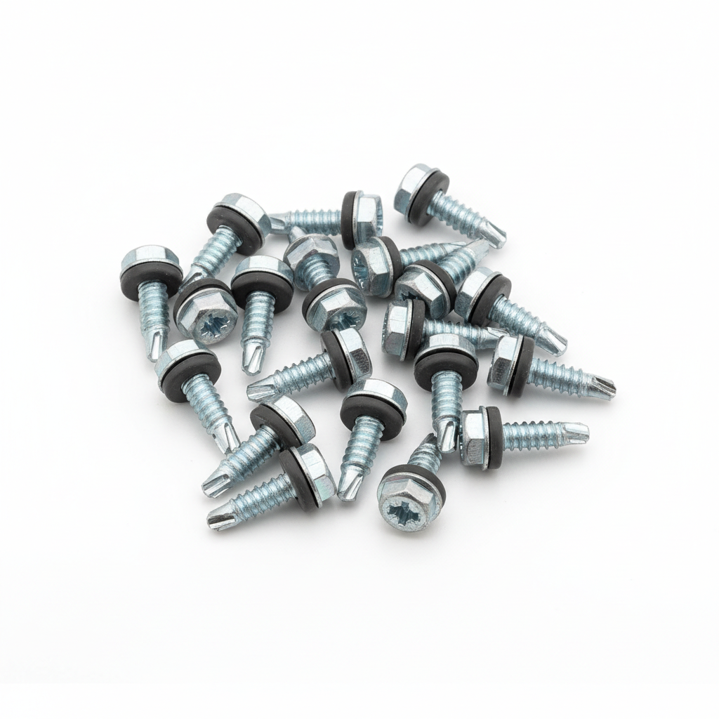 Selbstbohrende Sechskantschrauben mit Unterlegscheibe 5.5x25mm GT5 für Stahl bis 5mm (VE 250 Stk.)