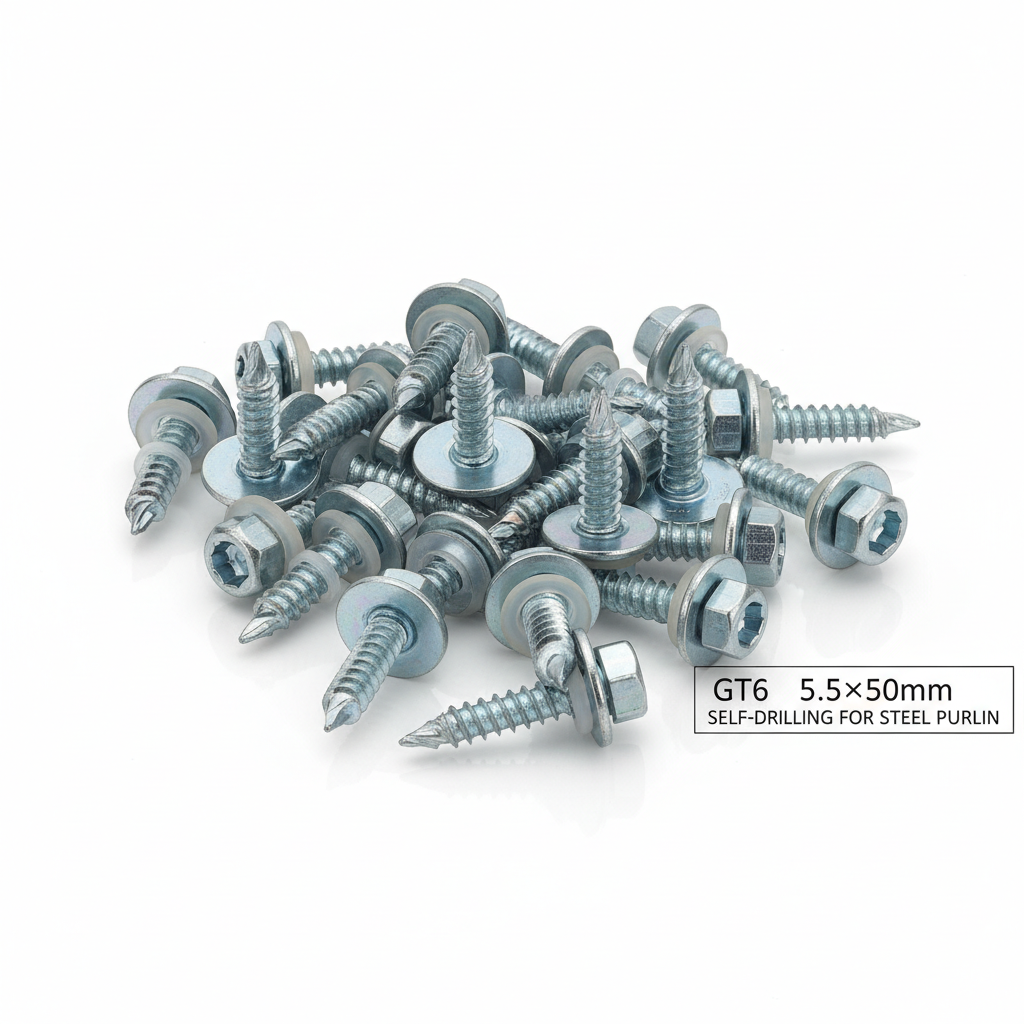 Wkręty GT6 5.5×50mm do płyt warstwowych — stal do 6mm (op. 250 szt.)