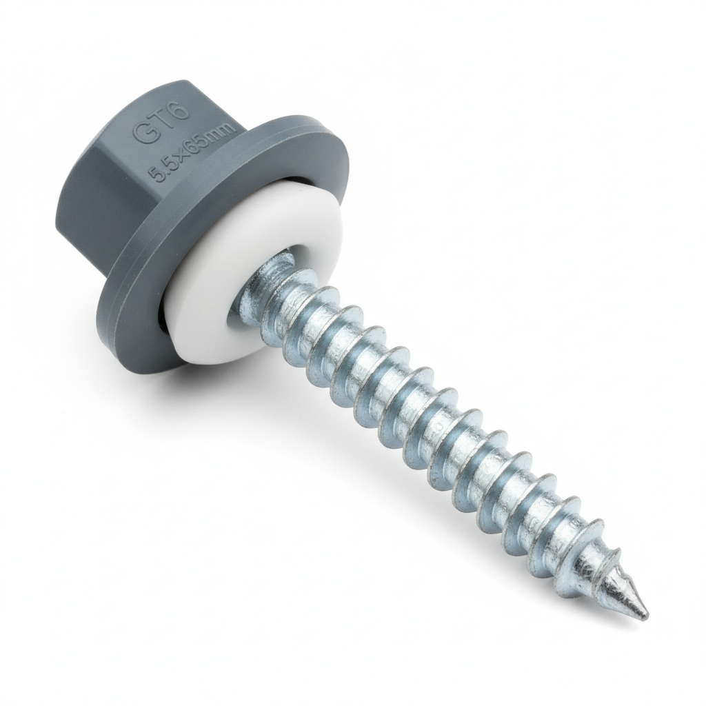 Wkręty GT6 5.5×65mm do płyt warstwowych — stal do 6mm (op. 250 szt.)