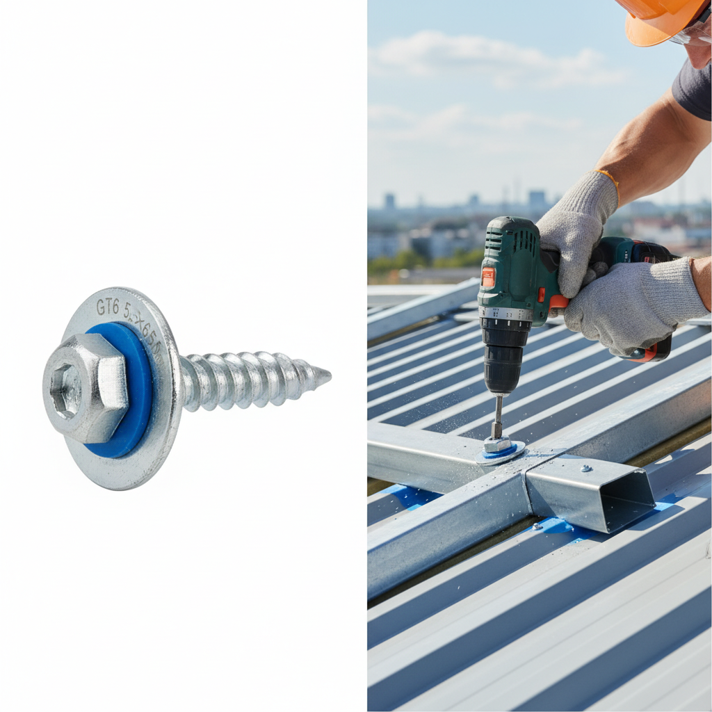 Wkręty GT6 5.5×65mm do płyt warstwowych — stal do 6mm (op. 250 szt.)