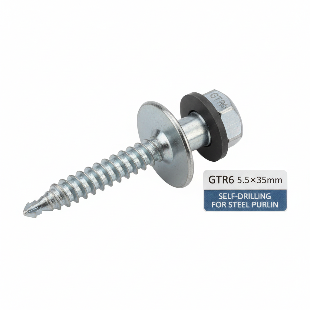 Wkręty GTR6 5.5×35mm do płyt warstwowych — stal do 6mm (op. 250 szt.)