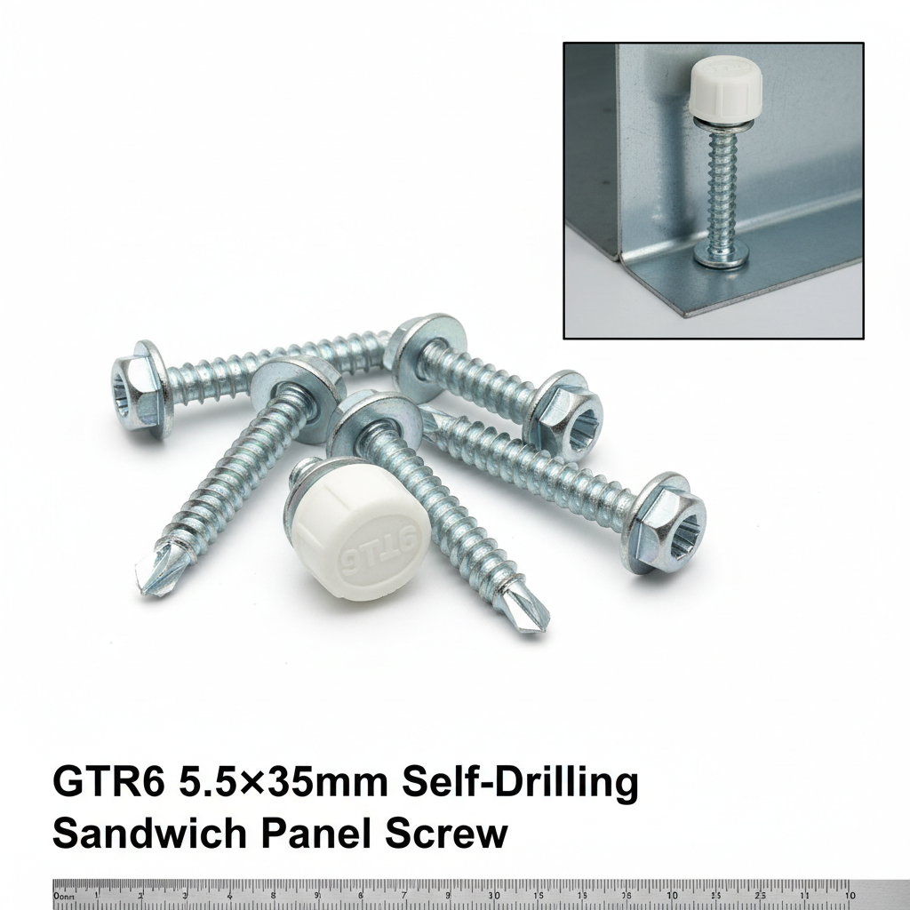 Wkręty GTR6 5.5×35mm do płyt warstwowych — stal do 6mm (op. 250 szt.)