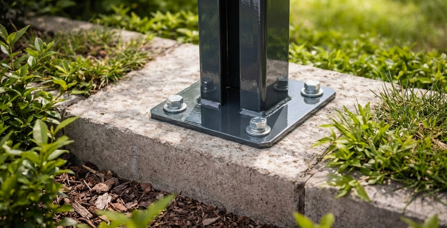 Podstawa słupka 60×40mm czarny