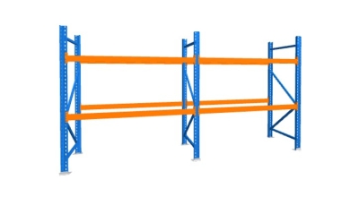 Regał paletowy PHR dwukolumnowy L=2×2700mm H=3000mm 0+2 Q=600kg