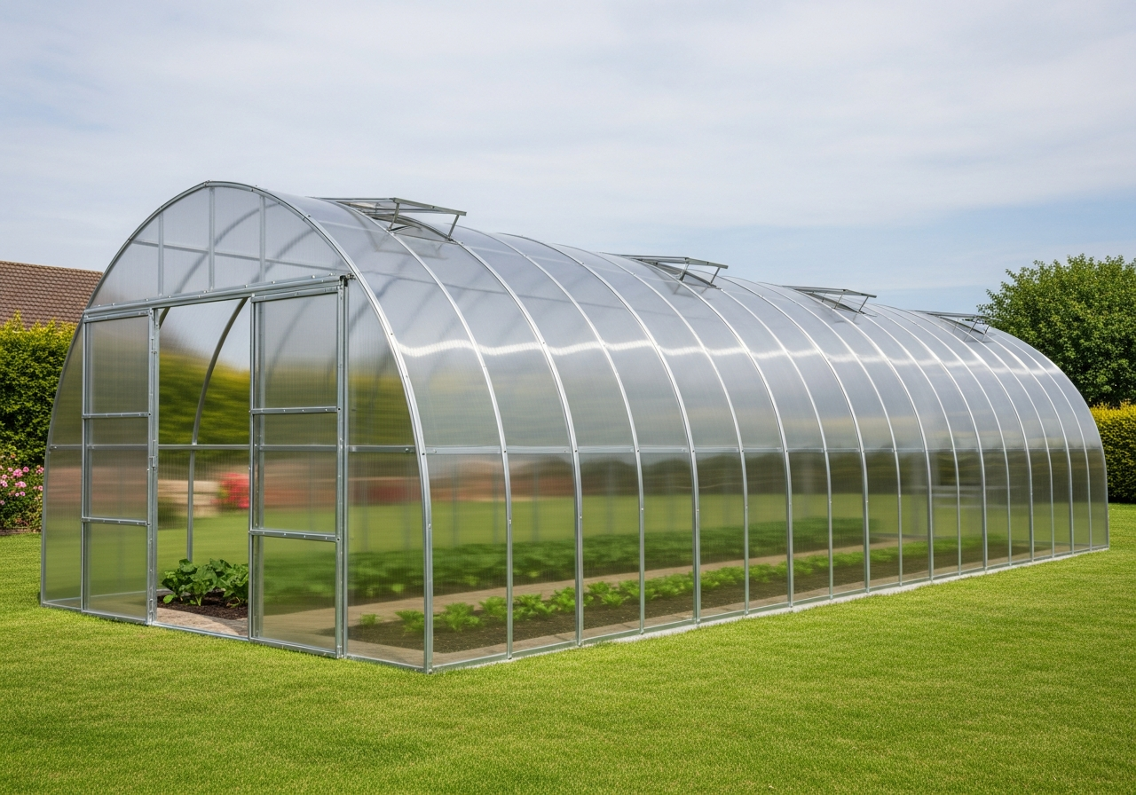 Polycarbonate Garden Greenhouse 3x6m