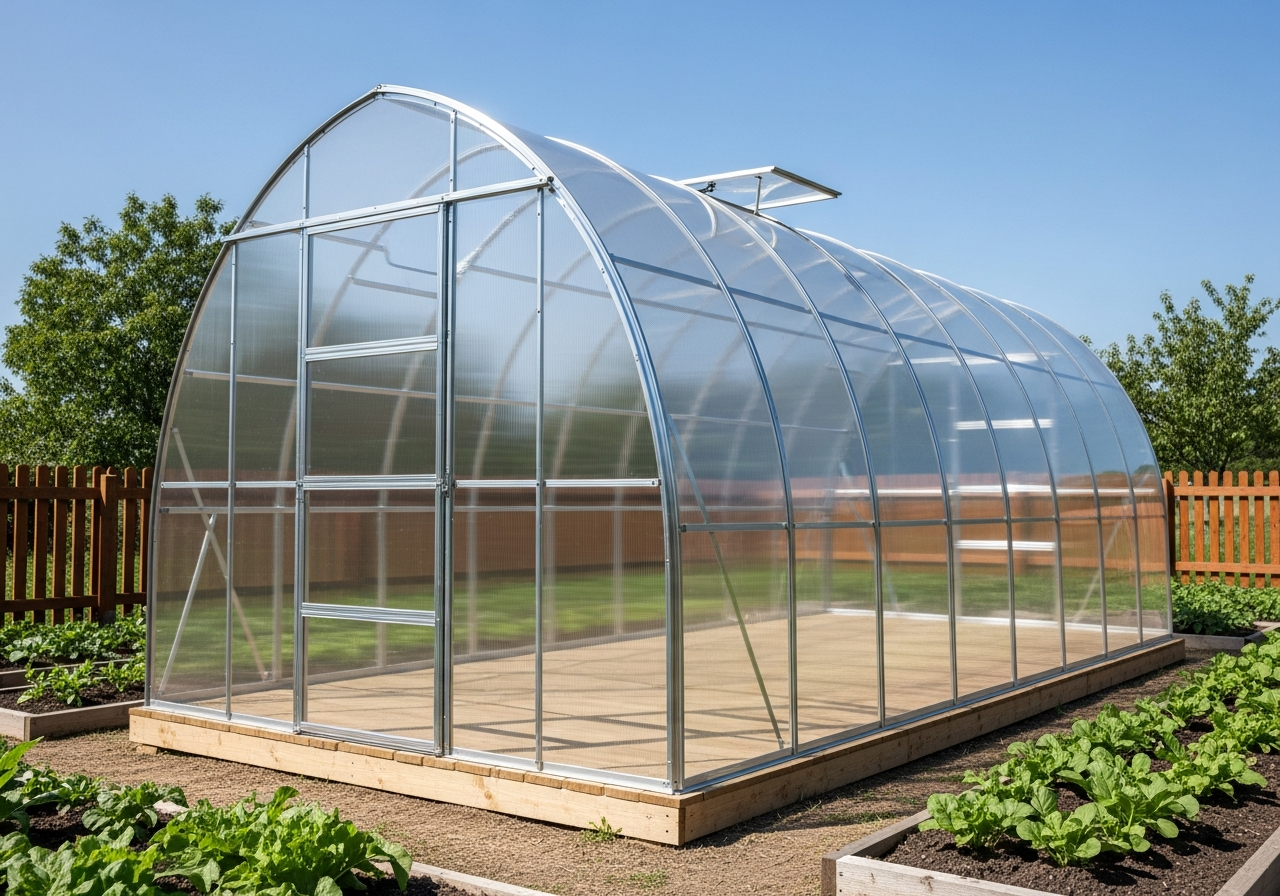 Polycarbonate Garden Greenhouse 3x6m