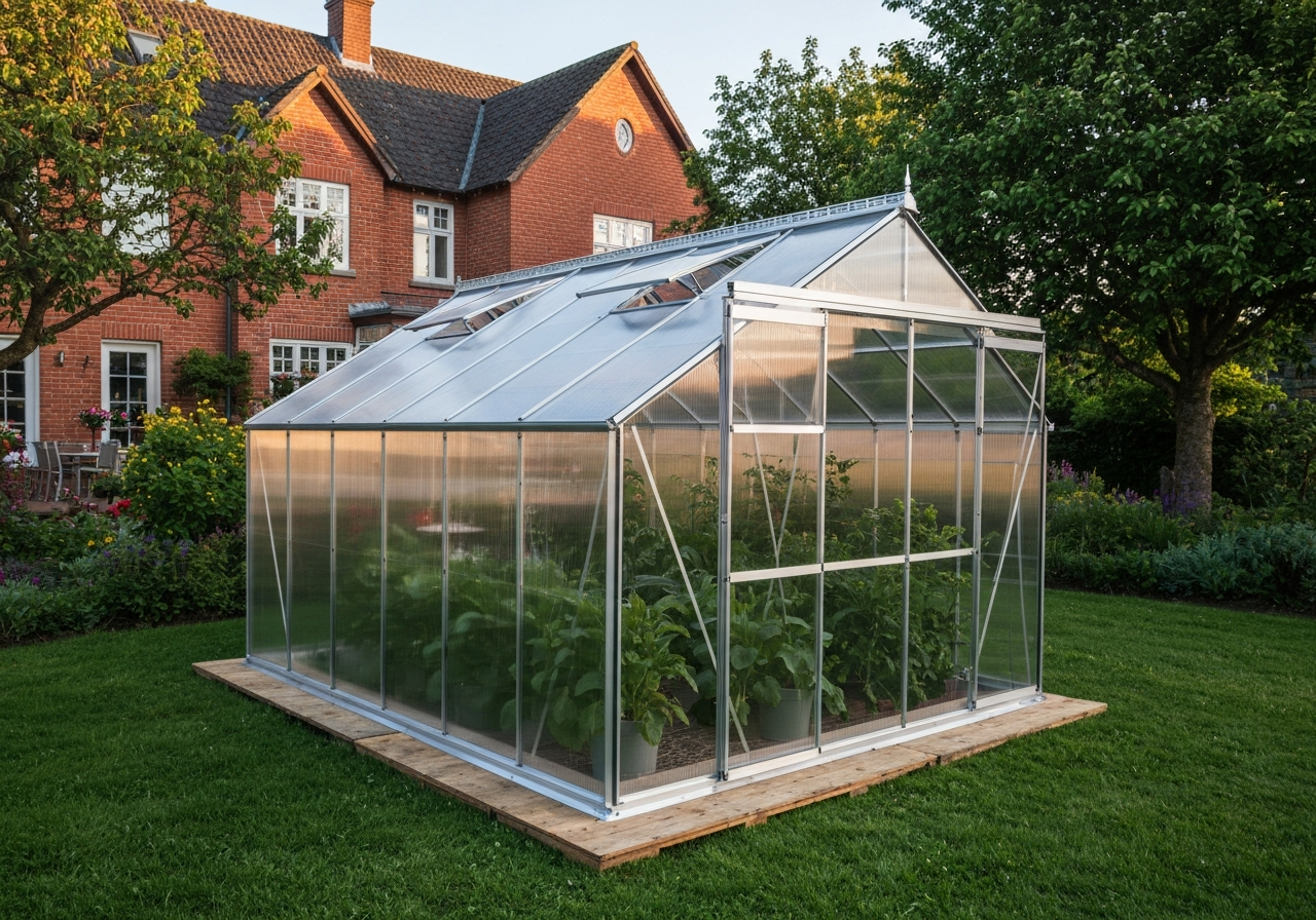 Polycarbonate Garden Greenhouse 3x6m