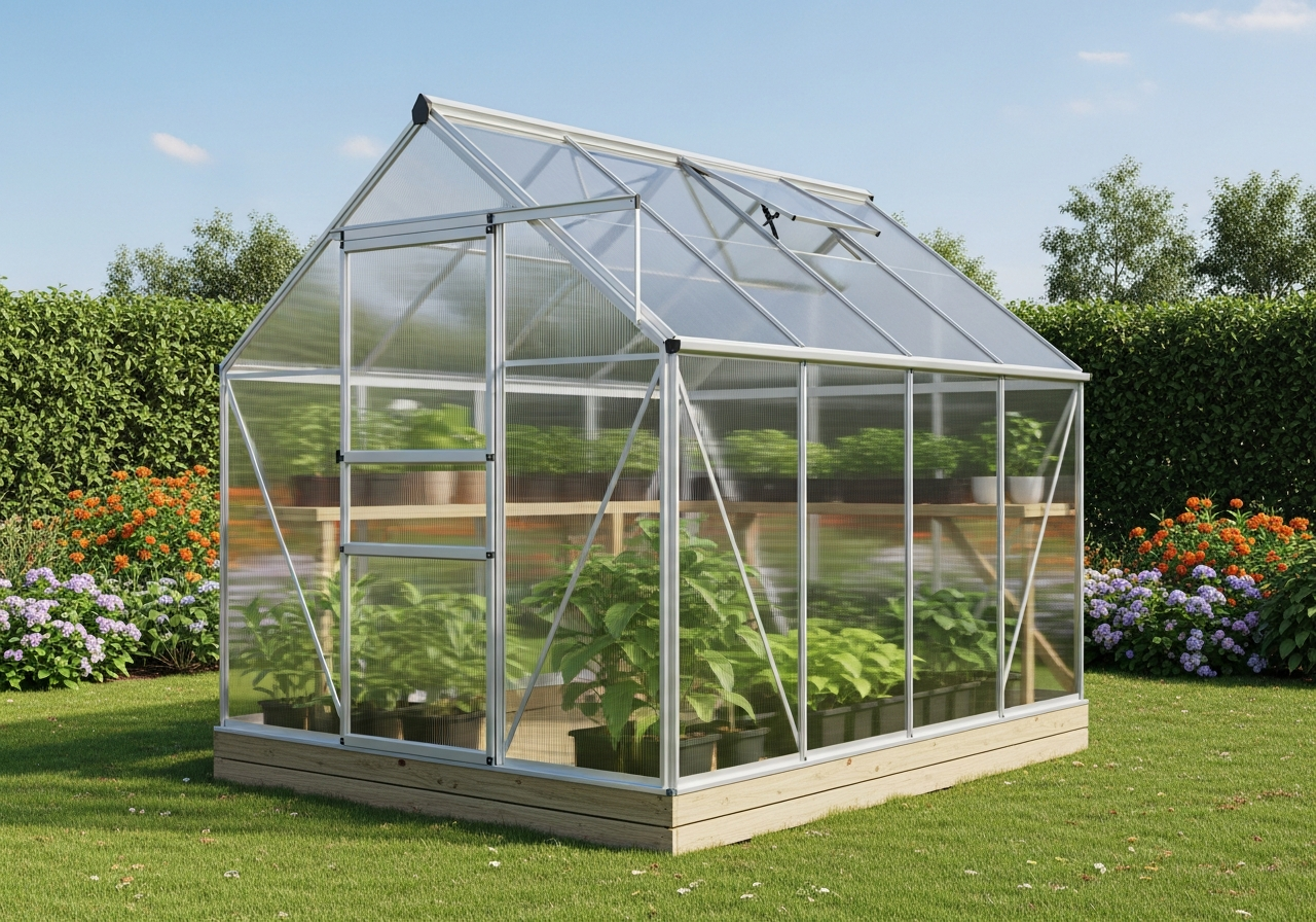 Polycarbonate Garden Greenhouse 3x6m