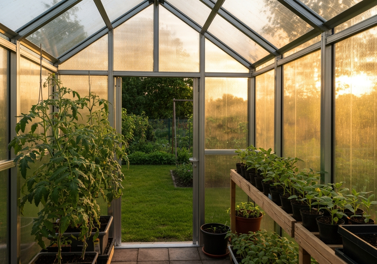 Polycarbonate Garden Greenhouse 3x6m