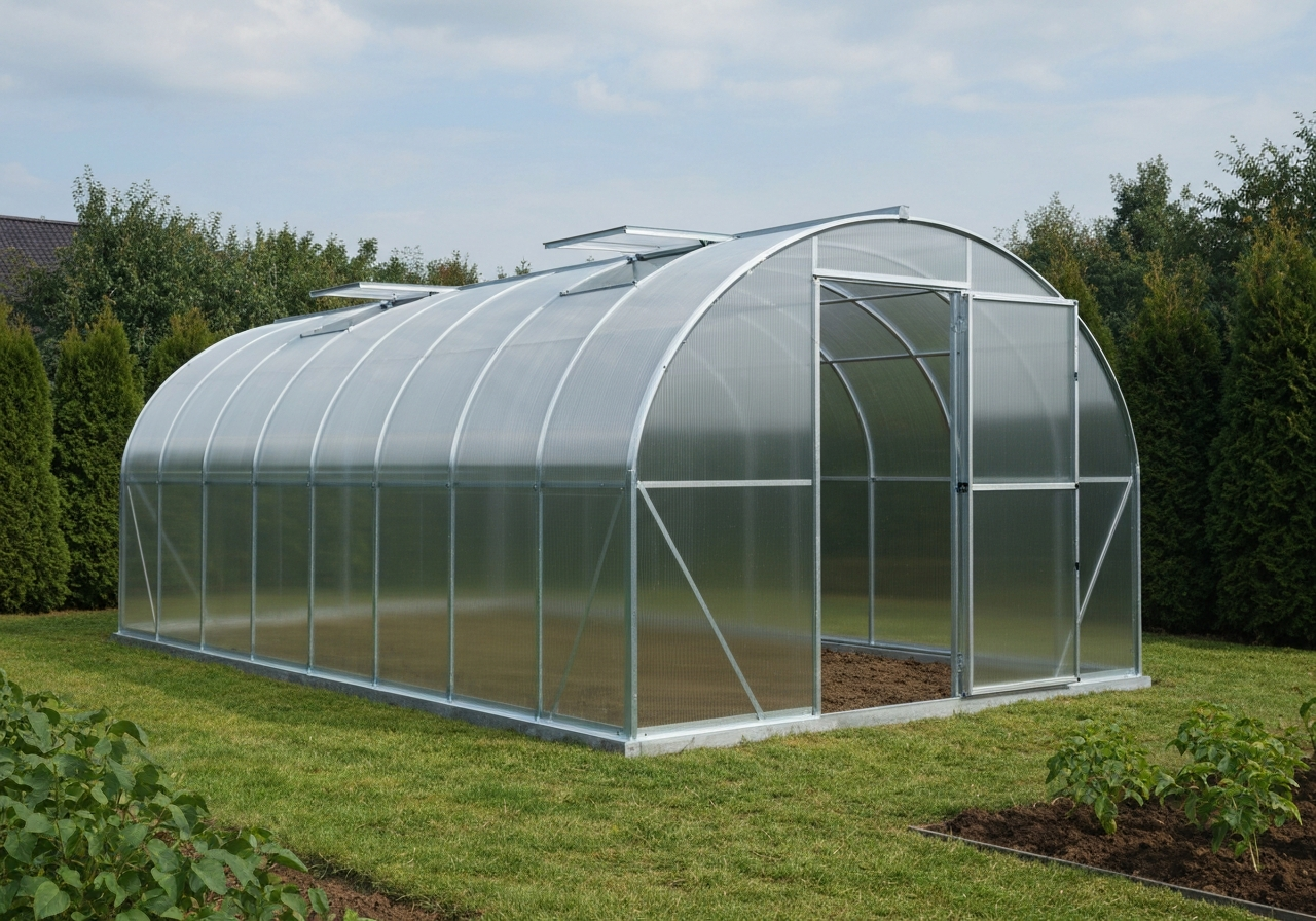 Polycarbonate Garden Greenhouse 3x6m