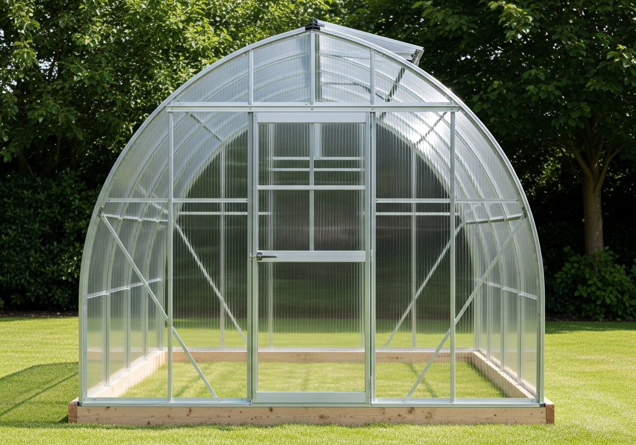 Polycarbonate Garden Greenhouse 3x8m