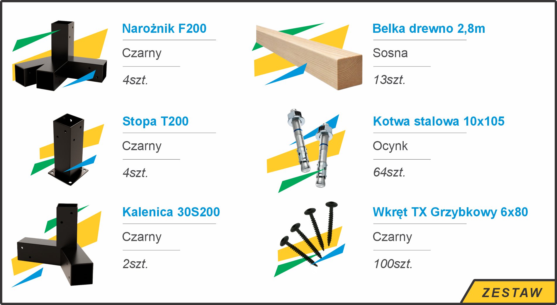 Zahradní pergola A-Type 3×3m - Kompletní set