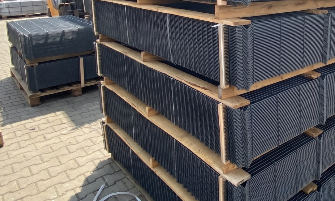 Fi5 graphite fence panel 1230×2500 mm - RAL7016
