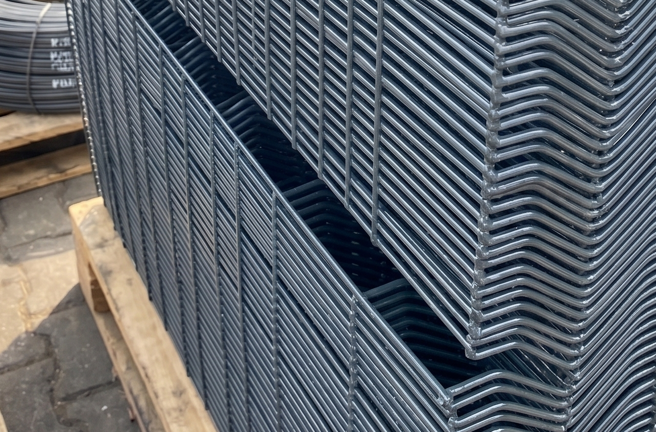 Fi5 graphite fence panel 1230×2500 mm - RAL7016